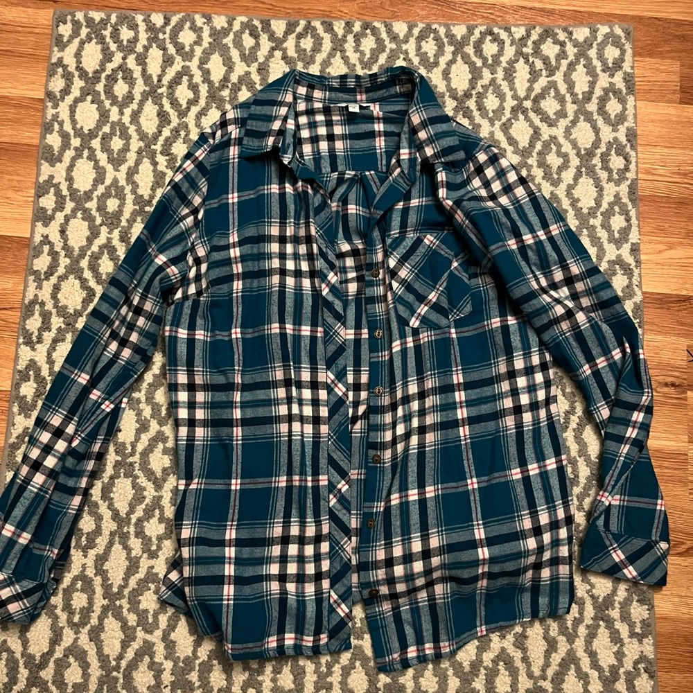 Plaid Shirt in Teal